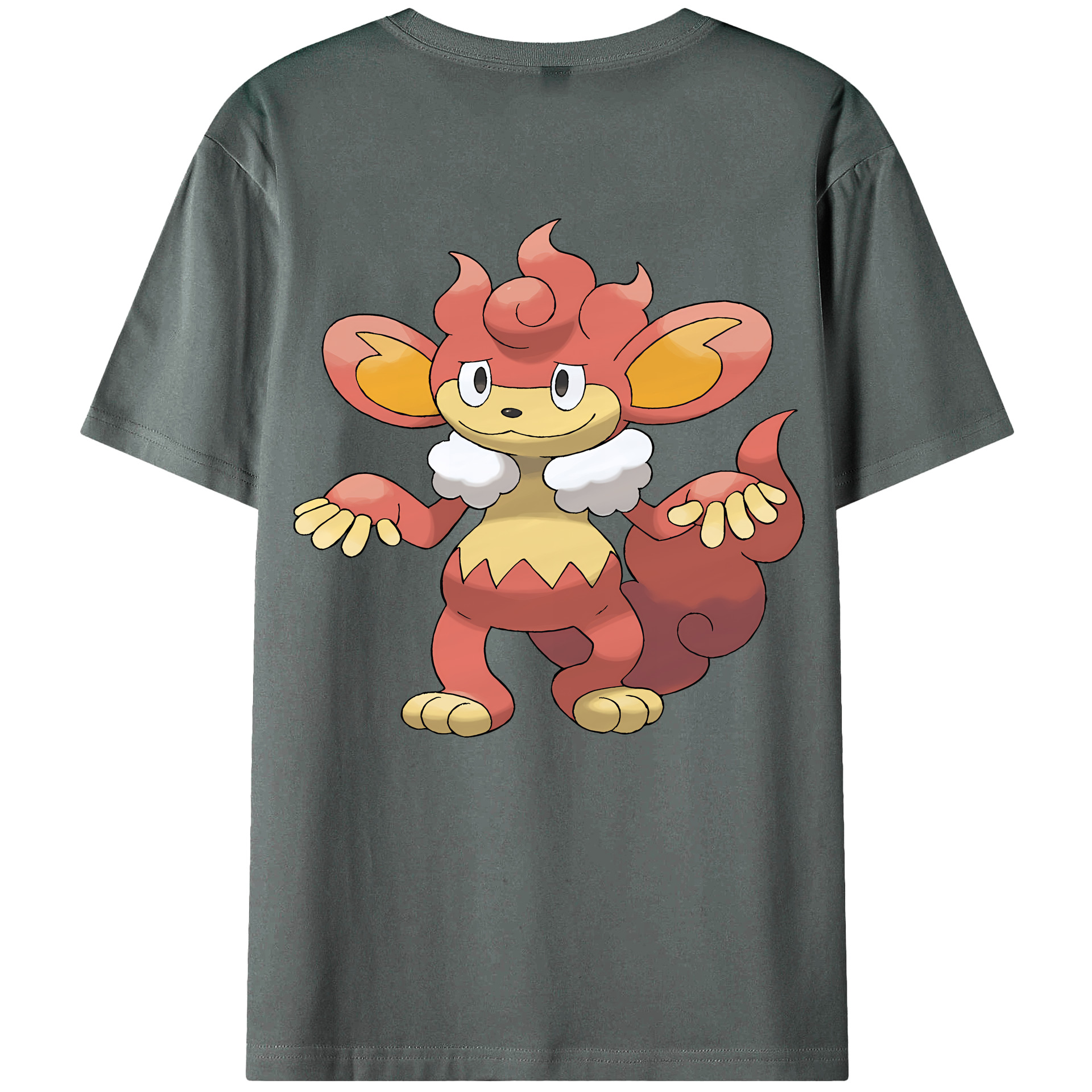 （画像用） ポケットモンスター Pokémon 綿100％ メンズ半袖Tシャツ（バックプリント） 通気性
